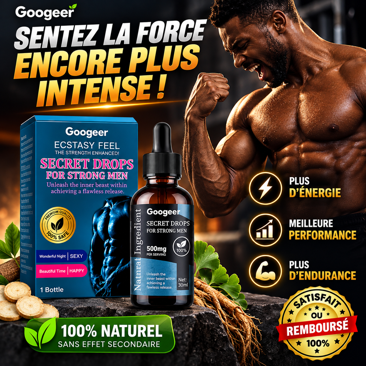 SECRET DROPS – FORCE & VITALITÉ MASCULINE || SANS AUCUN EFFET SECONDAIRE