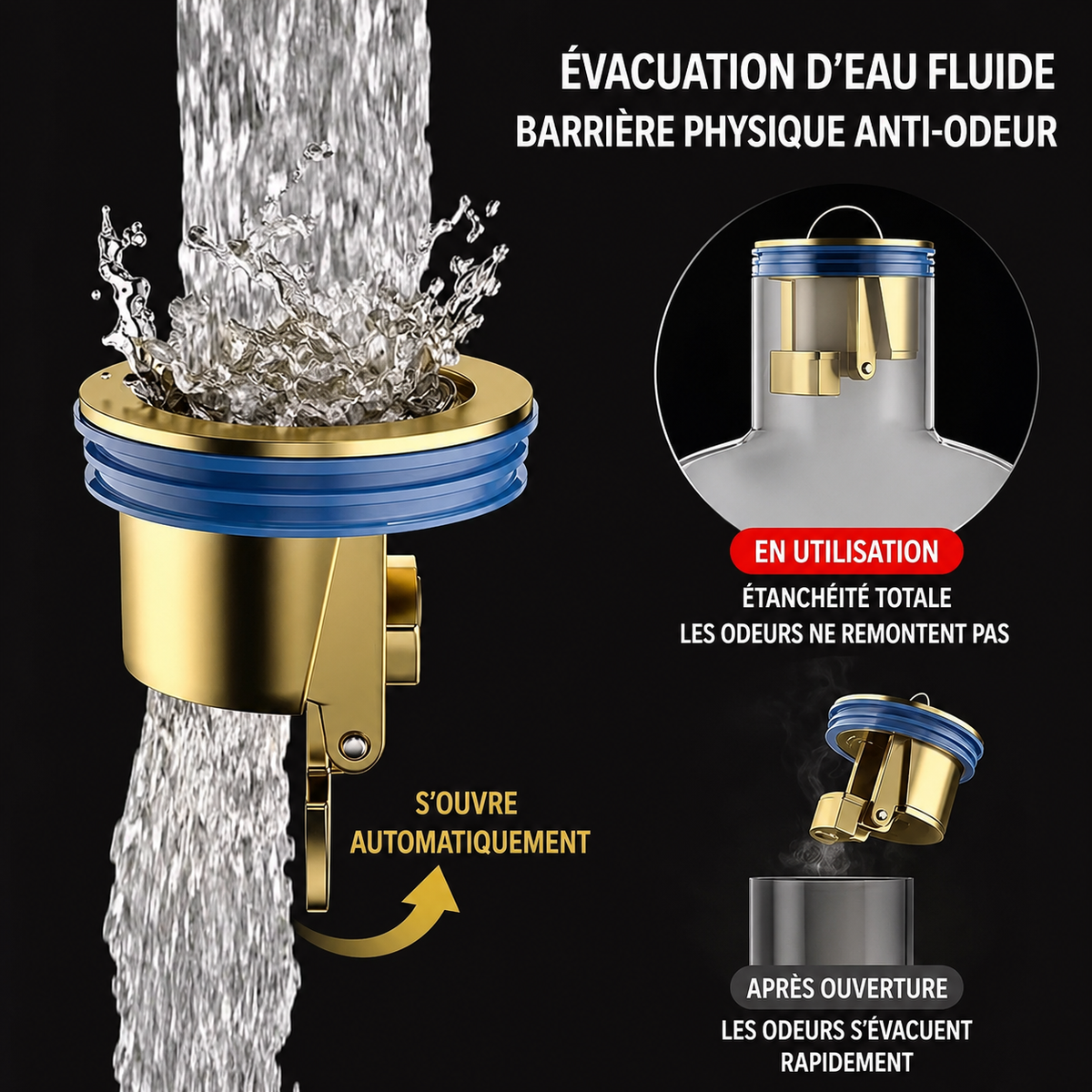 Siphon de sol anti-odeur