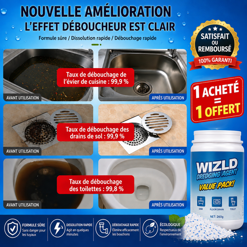 🚿 DÉBOUCHEUR DE CANALISATIONS EN POUDRE(01 ACHETÉ=01 OFFERT)