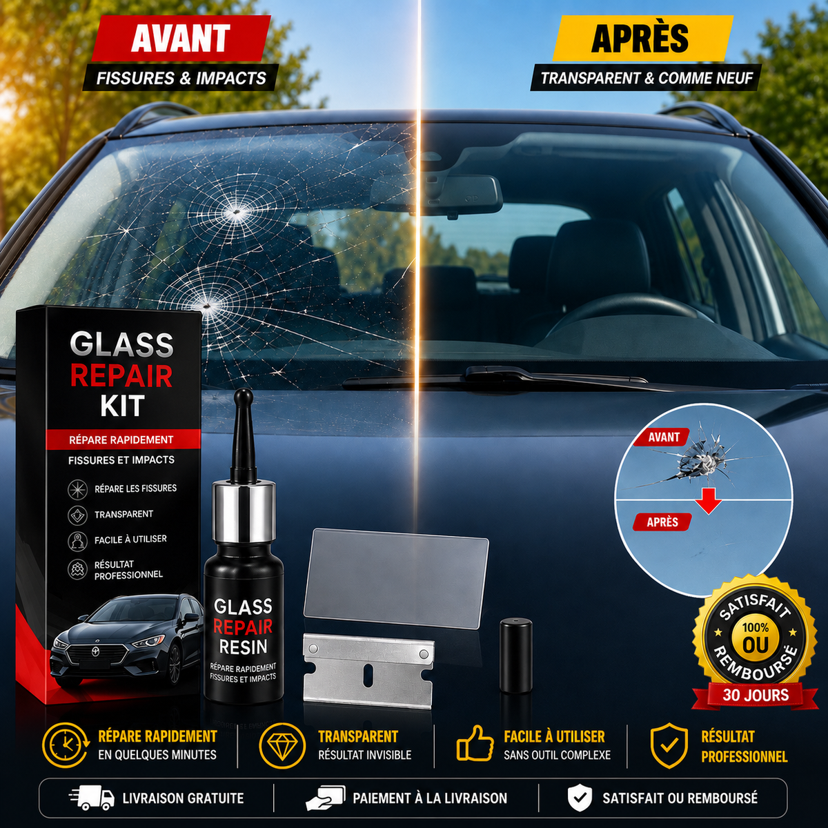 Kit de Réparation de Pare-Brise