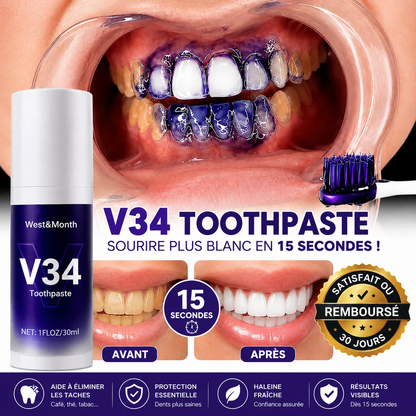 🦷 V34 – Dentifrice Correcteur de Couleur
