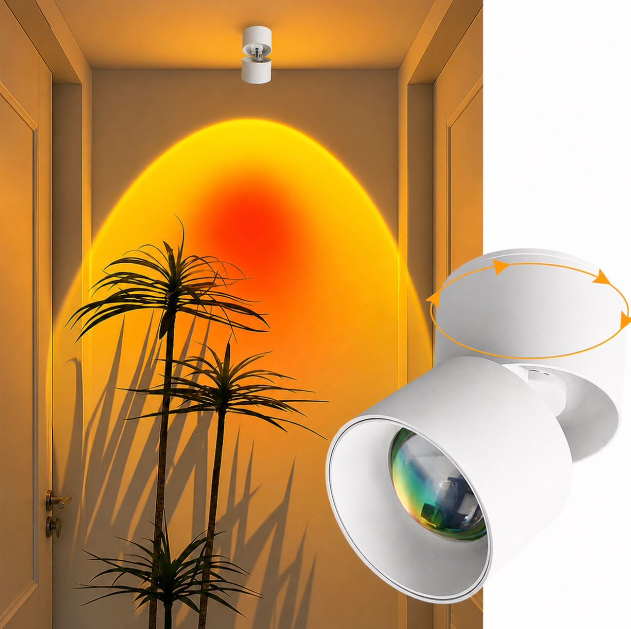Projecteur LED Coucher de Soleil ☀️– Transformez Votre Intérieur 💫✨
